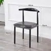 Silla de Comedor Nórdica Modelo Nuevo 2025 Juego de Mesa y Sillas de Comedor para Uso en el Hogar, Silla con Respaldo, Taburete de Estudio, Silla de Madera Sintética, Silla de Arte en Hierro Tipo Cuerno