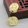 DIY jóias areia gota de ouro ponto de óleo esmalte verde 14 * 10 * 1,5 mm peixinho dourado dupla face através de contas de orifício acessórios B1780