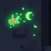 Comércio exterior flor fada borboleta lua adesivos luminosos interruptor adesivos quarto das crianças decoração casa adesivos de parede autoadesivo atacado