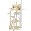 Marco de escalada para gatos de madera maciza, nido para gatos, rascador de cuerda de papel kraft, marco de escalada para juguetes de gato, marco de escalada para gatos de múltiples niveles