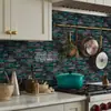 Adhesivo Epoxi 3D Meiji Fábrica de Shenzhen Venta al por Mayor Papel Tapiz a Prueba de Aceite para Cocina Pegatinas de Pared Impermeables para Baño Pegatinas Decorativas Autoadhesivas para Sala de Estar