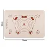 Tapete de Silicone para Sovar Antiderrapante com Escala, Tapete de Silicone Espessado para Fazer Dumplings, Tapete para Massa e Tábua de Rolar