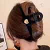 Otoño e invierno Nuevo Clip de felpa de cruz de nube lujo ligero Alto Sentido parte trasera de la cabeza clip de tiburón accesorios para el cabello de moda nicho para mujeres