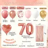 O Conjunto de Balões Mais Vendido da Amazon para 50º Aniversário, Cor Rose Gold, Cortina de Chuva de Folha de Alumínio em Formato de Coração, Decoração de Fundo para Fotos