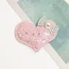 Lentejuelas con Forma de Corazón Brillantes Ultrasónicas con Lazo de Perlas, Accesorios para el Cabello Hechos a Mano para Bricolaje, Decoraciones para Zapatos y Sombreros, Adornos para Ropa