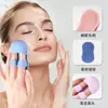 Cepillo de silicona de cerdas suaves transfronterizo para masaje, limpieza de poros, eliminación de maquillaje y lavado de cara; cepillo de limpieza facial mini portátil para dedos