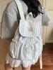 Mochila Rayada de Alto Valor Estilo Coreano para Estudiantes Universitarias, Mochila Pequeña Casual para Viajes Diarios, Mochila Fresca para Exteriores