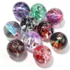 Flor de Cinco Pétalos de Acrílico Estrella de Cinco Puntas Mariposa Salpicadura de Tinta Translúcida Pintura al Óleo Agujero Recto Serie de Cuentas Sueltas Accesorios para Joyería DIY