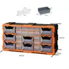 Caja de almacenamiento de pared para componentes electrónicos, gabinete de cajones a prueba de humedad, caja volcable de tapa abierta, cesta de material, plástico engrosado, duradera, tamaño grande