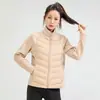 Chaqueta de Plumón Cálida Casual Holgada con Cuello Alto Transfronteriza para Mujer, Popular en Transmisiones en Vivo, Abrigo Versátil de Moda que se Puede Abrir por Ambos Lados