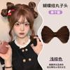 Bow Wig Fluffy Ball Hair Clip Mulheres Costas da Cabeça Hair Clip Headdress Hair Clip One-piece Duckbill Clip
