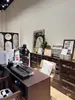 Gabinete de almacenamiento para arte de uñas vitrina juego de mesa y silla para arte de uñas silla para arte de uñas estilo vintage gabinete de almacenamiento de madera maciza gel para uñas