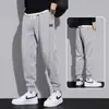 Pantalones Casuales para Hombre Moda Otoño e Invierno Marca Deportiva Pantalones con Puño en el Tobillo Ropa de Hombre Pantalones de Grulla Resistentes al Desgaste Forrados de Polar Pantalones Largos Engrosados