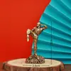 Adornos de Monje de Latón Retro Modelo de Monje Shaolin Kung Fu Juguete de Mano Regalo Artesanías de Cobre de Escritorio Venta al por Mayor