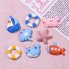 Accesorios de resina con dibujos de animales del océano, hechos a mano, con gel de crema, pinzas para el cabello, material de joyería para refrigerador, venta al por mayor