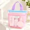 Bolsa de Lavar Portátil Bolsa de Maquillaje para Nadar Bolsa para Viaje de Negocios Malla Visible Bolso de Mano Baño Fitness Bolsa de Playa Bolsa de Almacenamiento