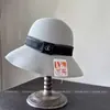 Chapéu de Pescador Decorativo de Lona Retrô Britânico Feminino Verão Casual Versátil Chapéu de Palha com Proteção Solar Viagem de Férias Proteção Solar Chapéu Bacia