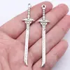 Pendente de arma COSPLAY secundária de prata antiga 70mm 3.2g série faca longa de cinco estrelas acessórios de pingente