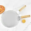 Fábrica por atacado aço inoxidável grande pá de pizza redonda pequena pá de pizza quadrada comercial pá de pizza móvel