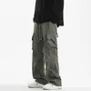 Novas calças casuais largas de verão para homens, calças versáteis da moda estilo coreano, calças de trabalho leves com caimento amplo e perna larga