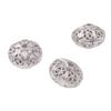 Cobre que conserva el color Oro Blanco cuentas planas huecas pulsera de cuentas hechas a mano diy accesorios para pulsera collar de bola hueca