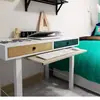 Mesa de Computador Bandeja para Teclado Acessórios para Mesa de Computador Bandeja de Madeira Pendurada Trilho de Duas Seções Deslizante Bandeja para Teclado