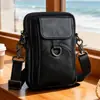 Bolsa de Teléfono Móvil de Cuero Genuino, Riñonera, Bolso de Hombro de Piel de Vaca para Hombres y Mujeres, Bolso de Cinturón para Hombre, Bolsa de Cinturón para Teléfono Móvil