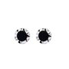 Aretes de ágata negra modernos para hombre personalizados hip hop de alta gama aretes de flor de coche simples nicho geométricos redondos aretes para hombre