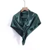 Pañuelo Cuadrado de Satén 90cm Color Sólido Bufanda para Cuello de Mujer Transfronteriza Turbante Moda Satén Brillante Bufanda de Seda Fabricante Venta al por Mayor