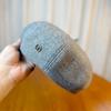 Outono e Inverno Japonês Doce Fofo Beret Padrão F Chapéu de Pintor Artístico Retrô Versátil para Mulheres Mostra Rosto Chapéu Pequeno de Abóbora Tendência