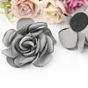 Acessórios de vestuário diy tecido coreano artesanal grande flor rosa acessórios de cabelo segurando flores materiais de decoração de casamento