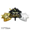 Globos de Estilo al por Mayor Transfronterizos para la Temporada de Graduación, Globos de Papel de Aluminio, Cara Sonriente, Birrete de Graduación, Certificado, Marco de Fotos de Graduación, Decoración