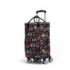 Carrito de compras de gran capacidad con ruedas giratorias silenciosas plegables, impermeable y resistente al desgaste, carrito de compras portátil para supermercado, personalizable