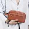 2025 Nueva Bolsa de Mano Trendy para Hombre Estilo Coreano, Bolso de Mano para Hombre, Bolso de Muñeca de Cuero Suave, Bolso de Mano a la Moda, Bolsa para Teléfono Móvil