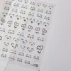 Pegatinas de Arte para Uñas Finas y Resistentes Transfronterizas Populares en Ins para Niños Pegatinas para Uñas Estilo Mixto Expresión Simple y Linda