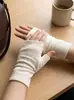Guantes sin dedos DeRong Cálidos Transfronterizos para Hombres y Mujeres, Otoño e Invierno, Ciclismo en Vehículo Eléctrico al Aire Libre, Protección contra el Frío Cálidos Ligeros de Medio Dedo