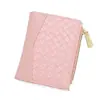 Nueva cartera corta de mujer con patrón tejido, diseño simple de bloques de color con monedero de cremallera, tarjetero multifuncional y clip para dinero - directo de la fuente