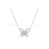 Colar Graf Phantom Butterfly Série Borboleta Floral Full Diamond Banhado Espesso Ouro 18K Real Prata Pura E-commerce Dropshipping