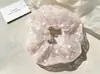 Elásticos para el pelo coloridos, elegantes y artísticos, scrunchies de malla floral de alta elasticidad, accesorios en stock para venta al por mayor