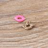 Accesorios de joyería de bricolaje de estilo coreano, colgante de aleación de aceite en forma de gota, pulsera, collar, colgante, accesorios para el cabello, labios pequeños y sexys