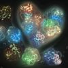 Nuevos accesorios de resina con forma de flor de pétalo grande luminosa de luciérnaga para funda de teléfono DIY, decoración de pinza para el pelo de gel de crema