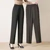 Pantalones de mamá para mujer, nueva colección otoño/invierno 2026, de cintura alta, corte holgado, pierna recta, elásticos, para mujeres de mediana edad y mayores, pantalones casuales para primavera y otoño