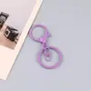 Fivela de Oito Colorida Pintada Anel Plano Fecho Lagosta Conjunto de Três Peças Chaveiro Figura de Boneca DIY Fivela de Oito Anel de Oito