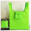 Bolsa de compras dobrável simples portátil grande capacidade poliéster Oxford portátil bolsa de publicidade proteção ambiental com LOGO impresso