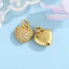 Prata Pura 999 Joias Acessórios DIY Peças Banhadas a Ouro Pingentes de Coração Charms Fio para Pulseira Charms Atacado