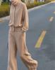 661111 Da Ai Mei Yi Yuan 2026 Otoño/Invierno Nueva Moda Chaqueta Suave y Holgada Pantalones de Pierna Ancha Adelgazantes Conjunto para Mujer