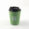 Taza de café de doble capa de 350 ml 12 oz para hombres y mujeres resistente a altas temperaturas esmerilada con tapa de plástico pp taza portátil