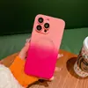 Funda para Teléfono con Efecto Magnético Líquido Degradado Bicolor Sensación de Piel 16 Adecuada para iPhone 17 Pro Max Película para Lente 15 Anticaídas 14