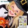 Adesivos Criativos de Halloween Hot Stamping Transfronteiriços para Crianças, Adesivos de Tatuagem Impermeáveis, de Desenho Animado e Divertidos, Adesivos de Tatuagem para Crianças