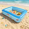 Nueva Piscina Inflable de Celebridad de Internet Piscina de Juego Acuático Familiar Piscina de Bolas Cuadrada Engrosada Barril de Baño Plegable para Niños Dropshipping